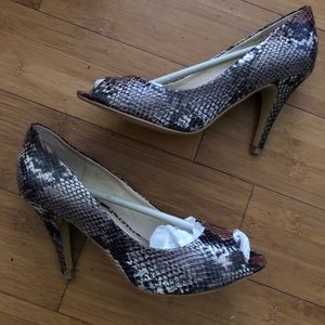 Chinese Laundry Count Down Python Peep Toe Heel